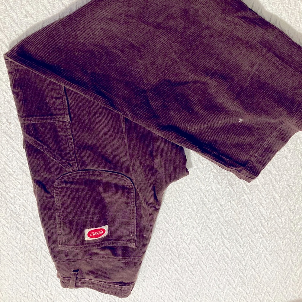 Wide leg corduroy pants